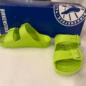 Birkenstock Arizona Eva Kids Active Green Sandals •size 26/K8 w/box